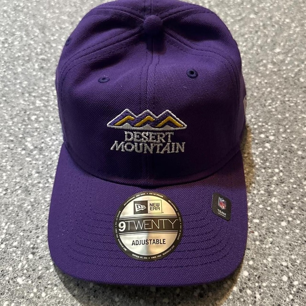 Purple New Era Minnesota Vikings 9Twenty cap with gold 'VIKINGS' text
